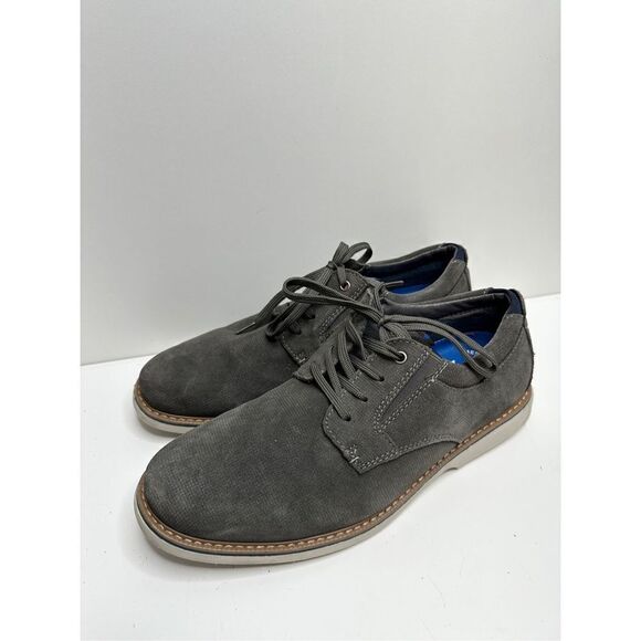 Nunn Bush Shoes Mens Size 10.5 Gray Canvas Barkley Oxfords - Picture 1 of 10